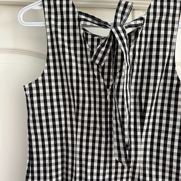 J. Crew Black & White Gingham Shift Dress - Picture 5 of 7